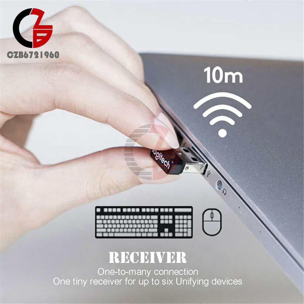 Fit for Unifying Wireless Keyboard Mouse 2.4 GHz  6 Channel Nano Receiver Dongle