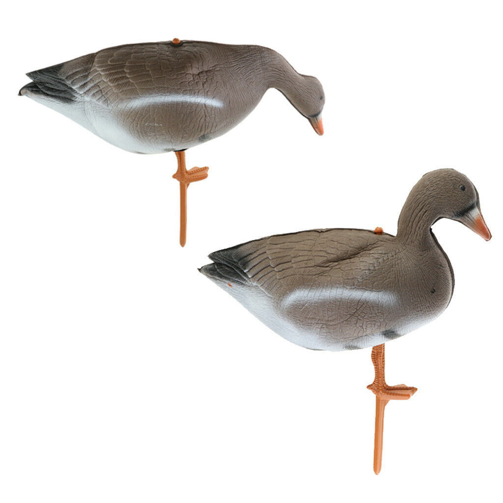 2Pcs Lifelike Simulation Goose Hunting Decoy Duck Target Decoys Garden