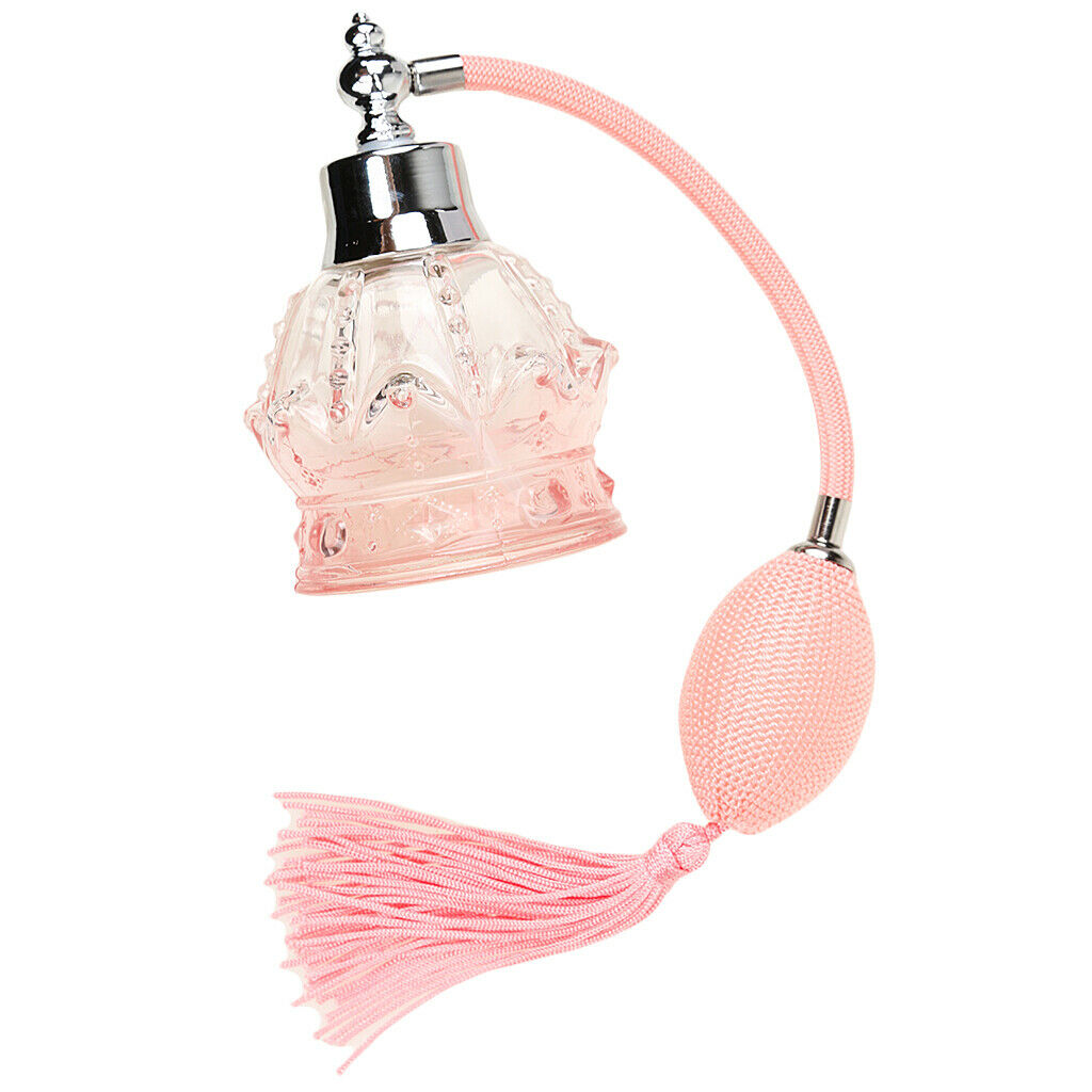3.4oz Glass Perfume Fragrance Bottle Atomizer with Long Spray Tube & Tassels