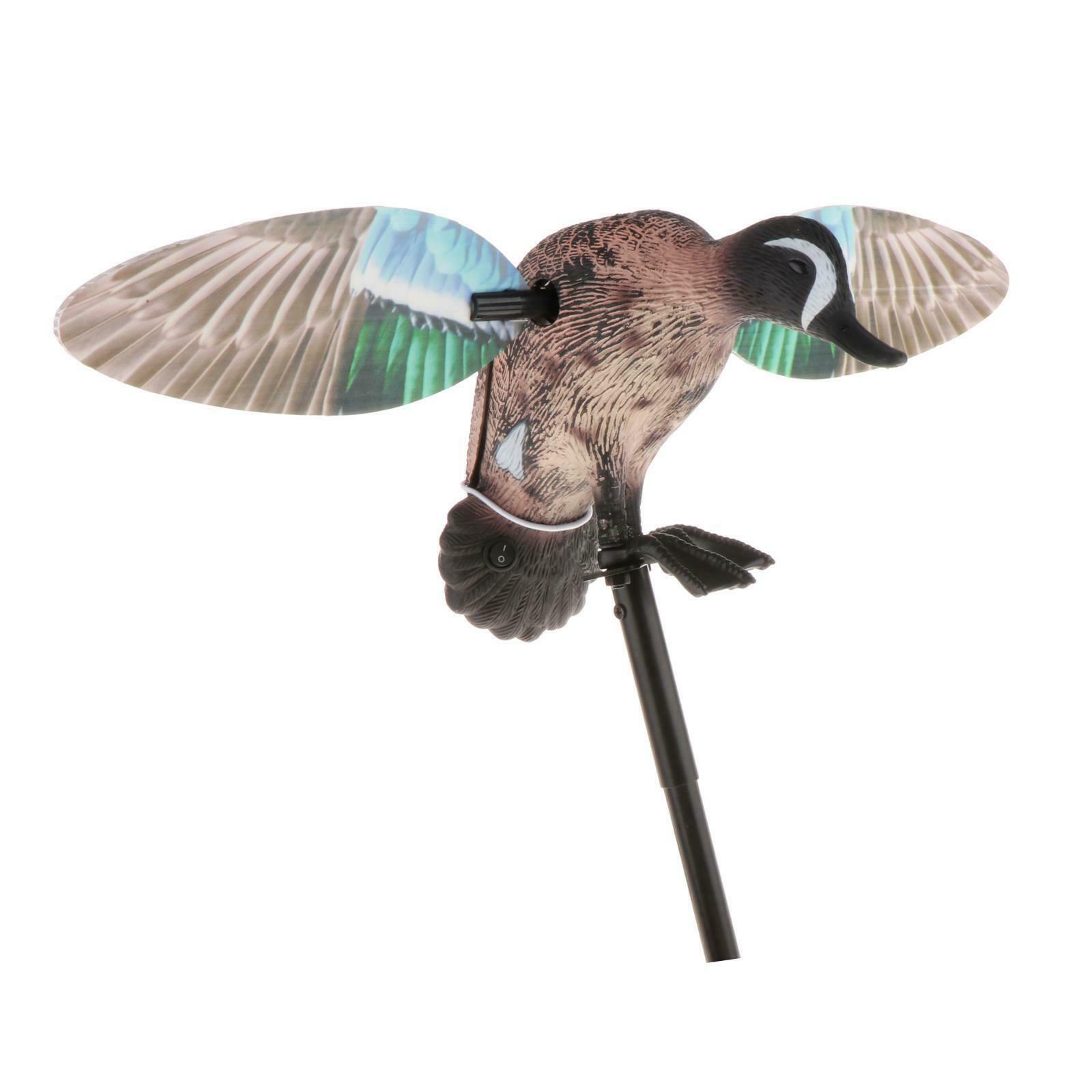 Electric Hunting Mallard Drake Teal Attraction Drake with 37'' Support Stand Rod