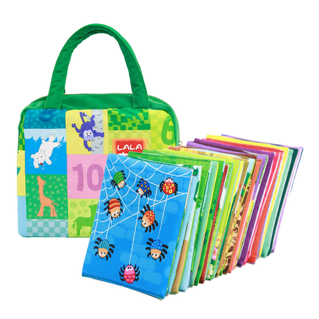 26 Pieces Vivid Safety Cloth Cards for Baby Children #4 Animal and Number
