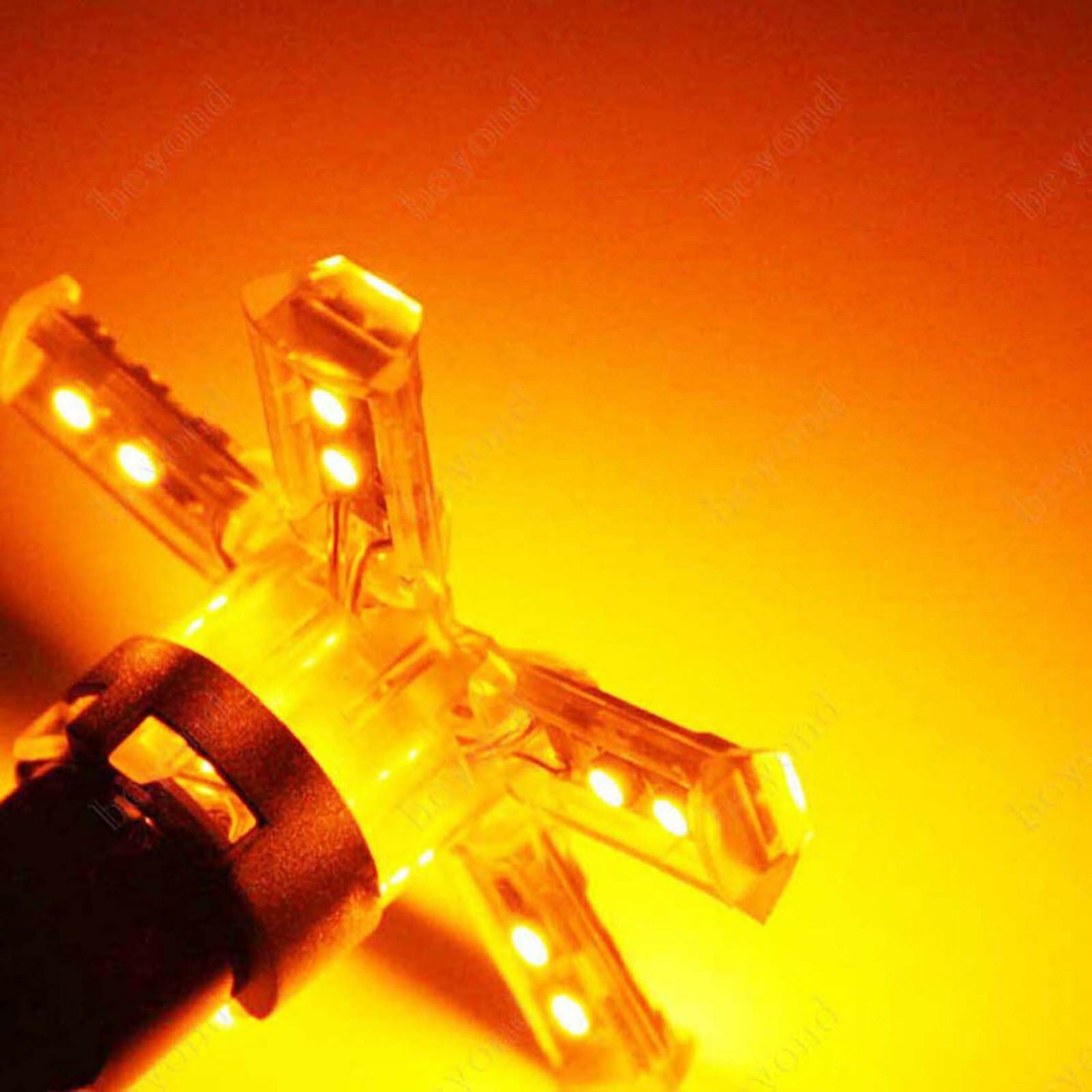 1157 BAY15D P21/5W amber yellow LED Spider 5-Arm Car Auto Brake Stop Bulb Light