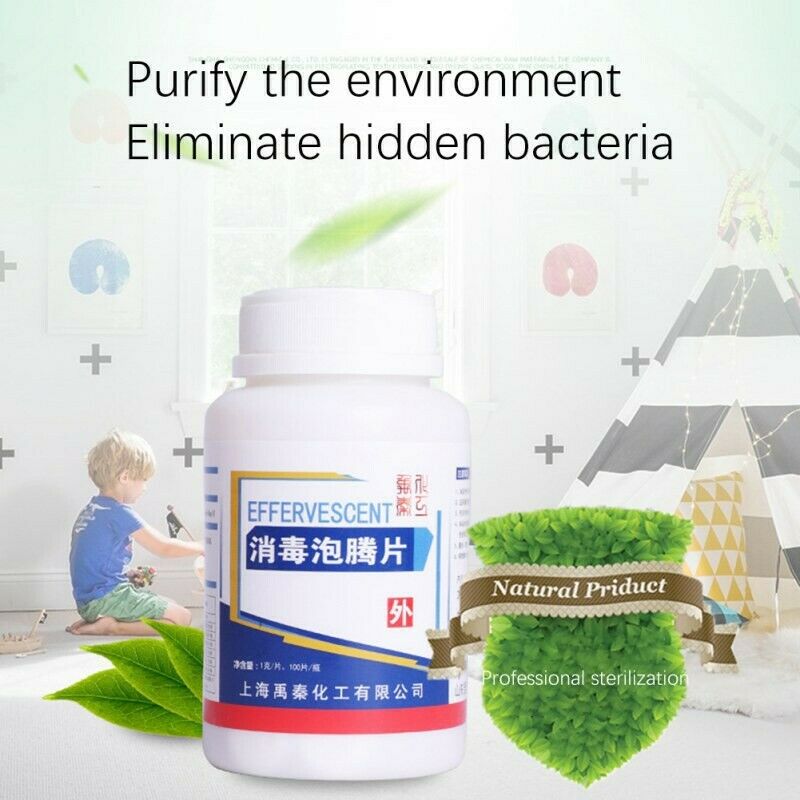 100PCS Multifunctional Effervescent Concentrate Toilet Cleaner Tablet Spot clean