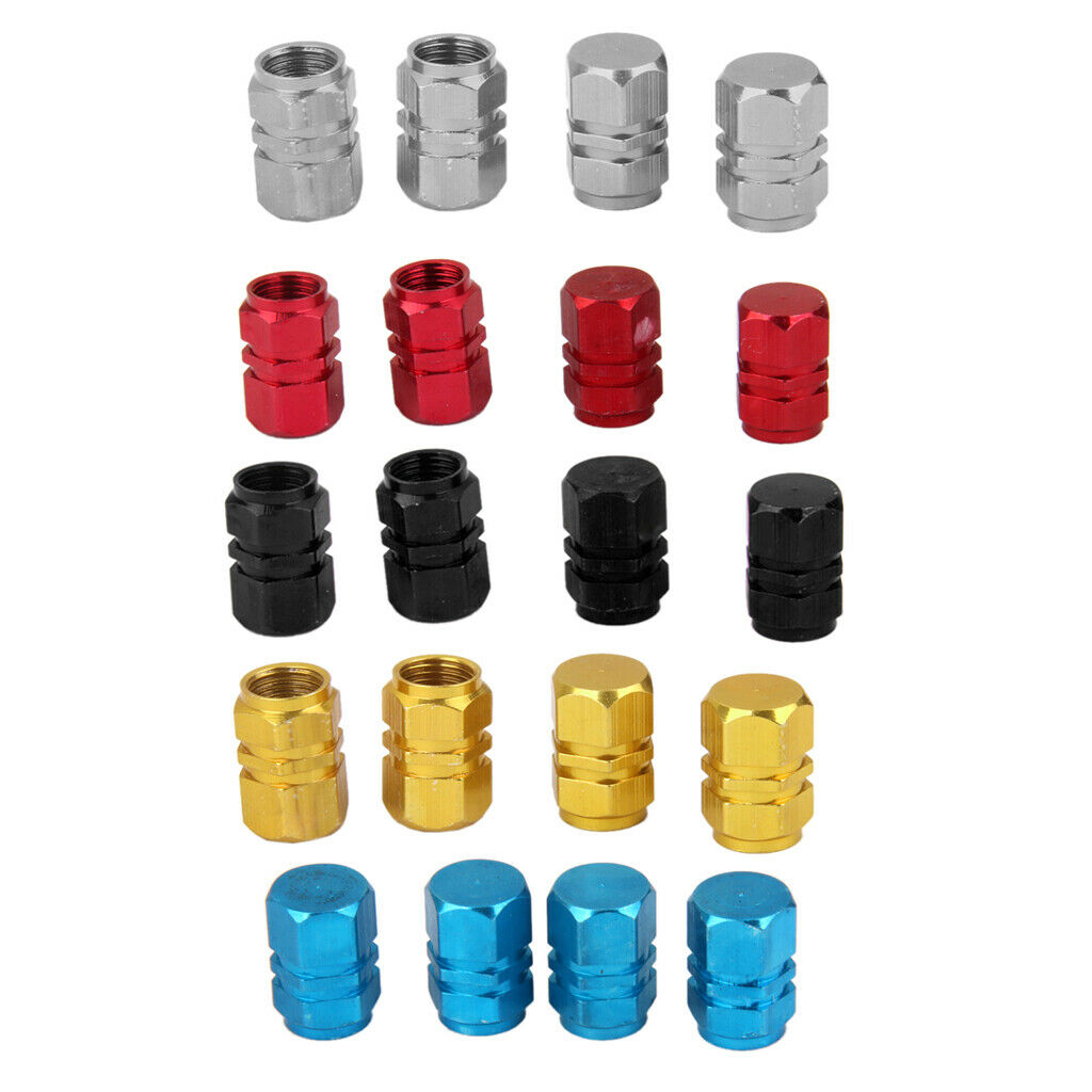 20pcs Car Truck Auto Aluminum Tire Tyre Wheel Rims Stem Air Valve Caps New