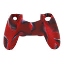 Protective Gel Rubber Skin Cover + 2 Pieces Plastic Joystick For PS4