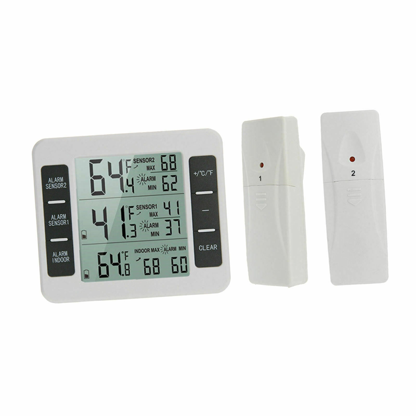 Wireless Digital Refrigerator Thermometer with Audible Alarm Min/Max Record