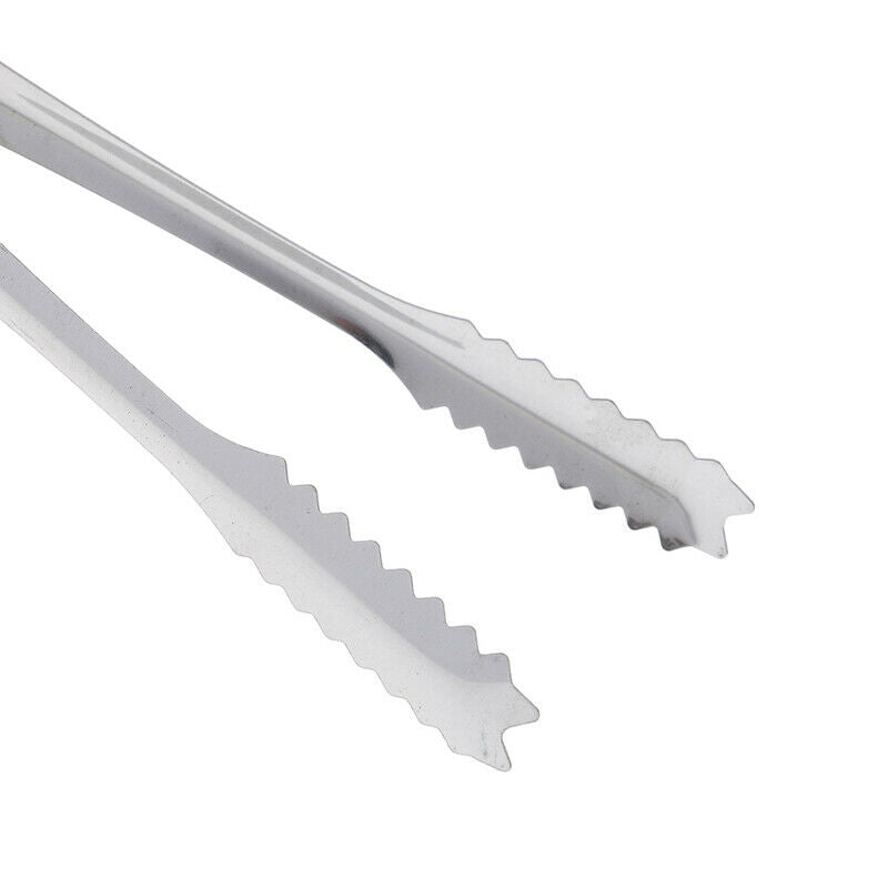 5Pcs Stainless Steel Tongs For Party Bar Clip Bread Food Ice Clamp Ice To JRBD