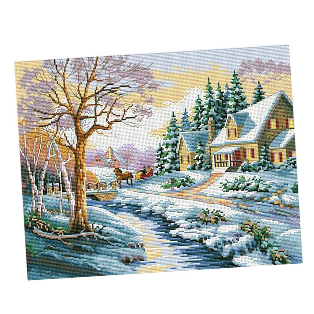 Stamped Cross Stitch Kits DIY Embroidery Kit 11 Count Cloth for Beginners