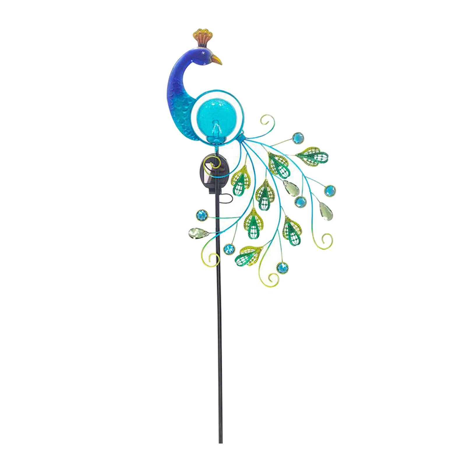 Outdoor Peacock Solar Light Yard Lawn Backyard Patio In-Ground Garden Lights