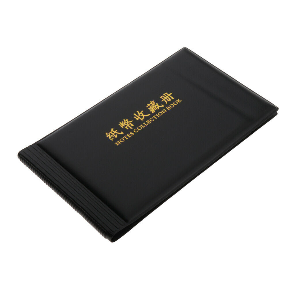 3Pieces Banknote Collection Album Currency Paper Money Stamps Holder Black