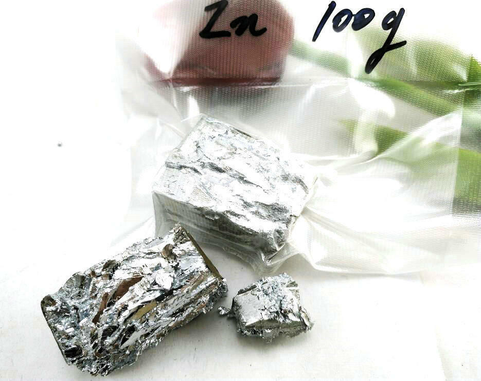 500 grams High Purity 99.999% Zinc Zn Metal Lumps Vacuum packing