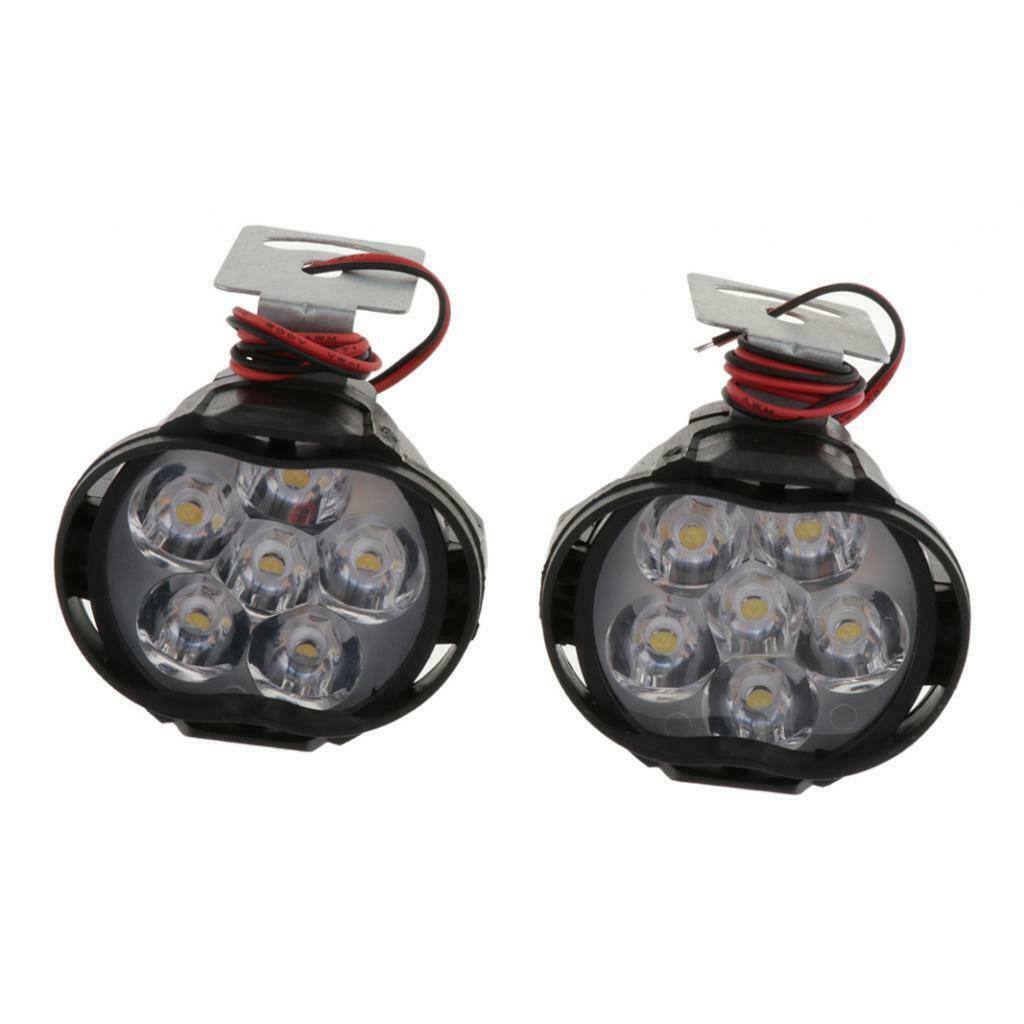 2 lot LED Motorcycle Light Headlight Assembly Fog for Scooter Motorbike UTVs
