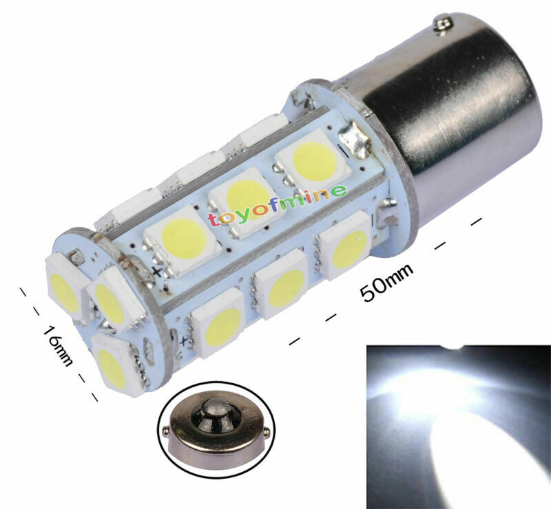 Car Pure White 1156 BA15S 18 SMD 5050 LED Tail Brake Interior Light Bulb 12V New