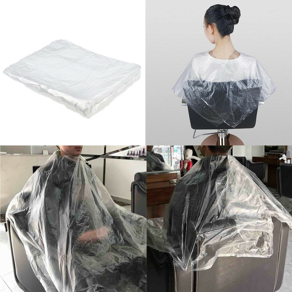 150Pcs Waterproof Disposable Hair Cutting Cape Salon Gown Barber Shop Capes