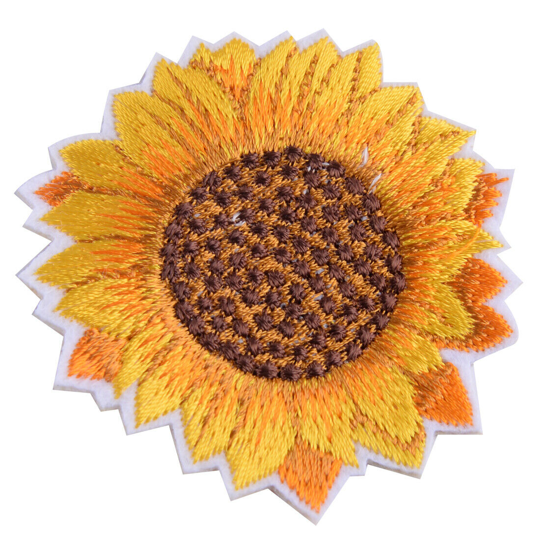 Cute Craft Sunflower Shimmery Clothes Applique Patch Sew-On/Embroidered 10x Atn