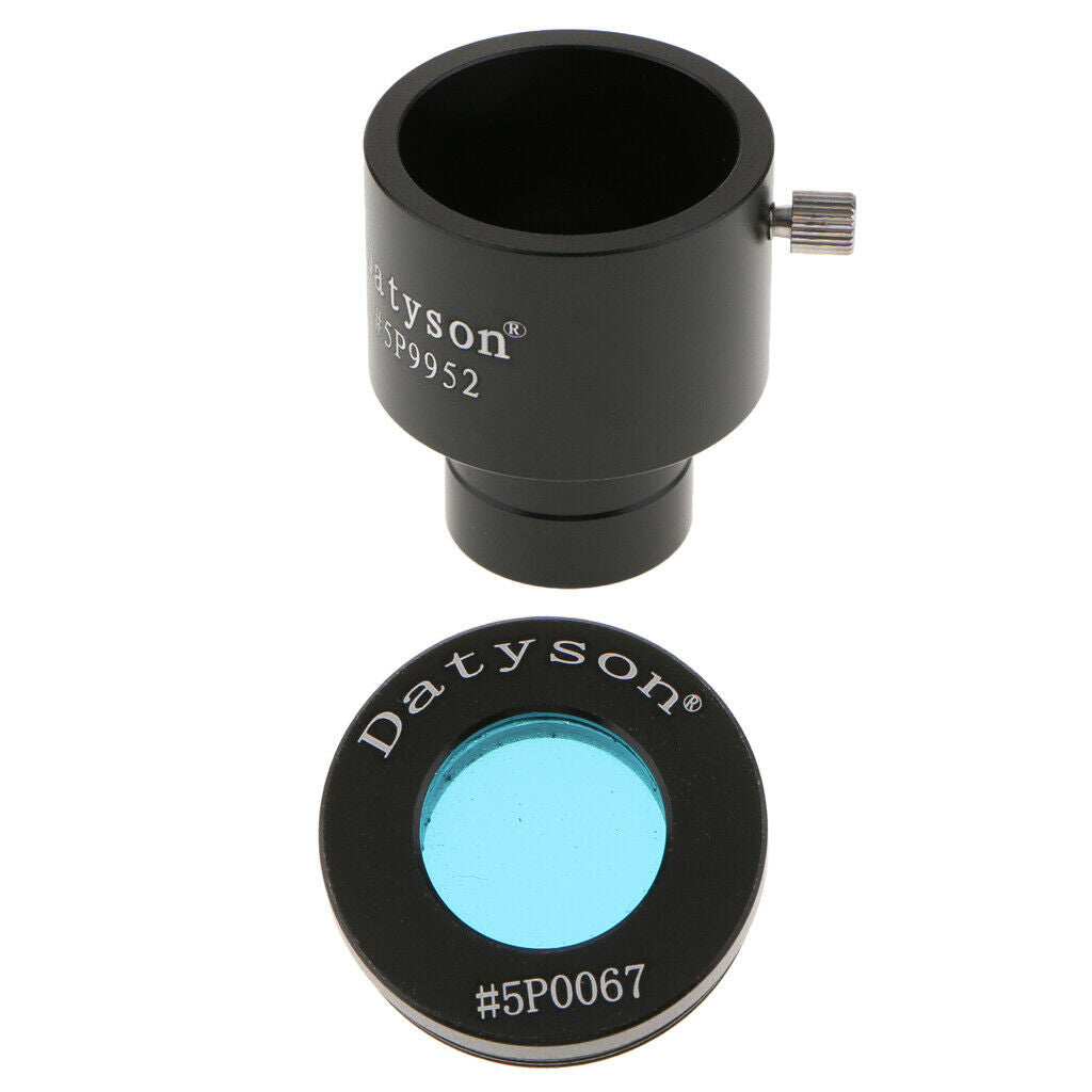 Metal 0.965" to 1.25" Telescope Eyepiece Adapter 24.5mm to 31.7mm + Filter