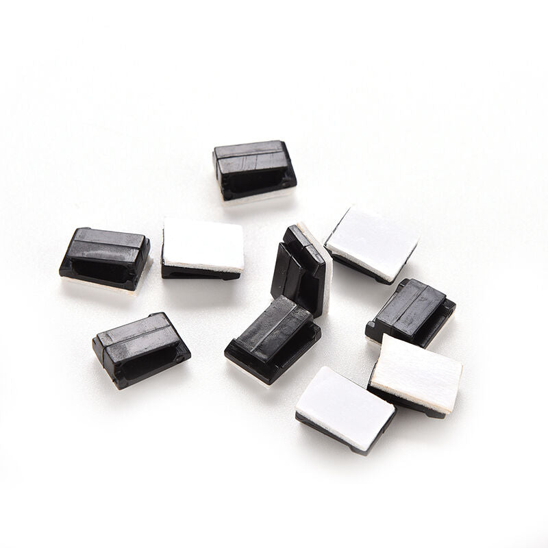 50x Car Wire Cord Cable Holder Tie Clips Fixer Organizer Drop Adhesive Clamp WB