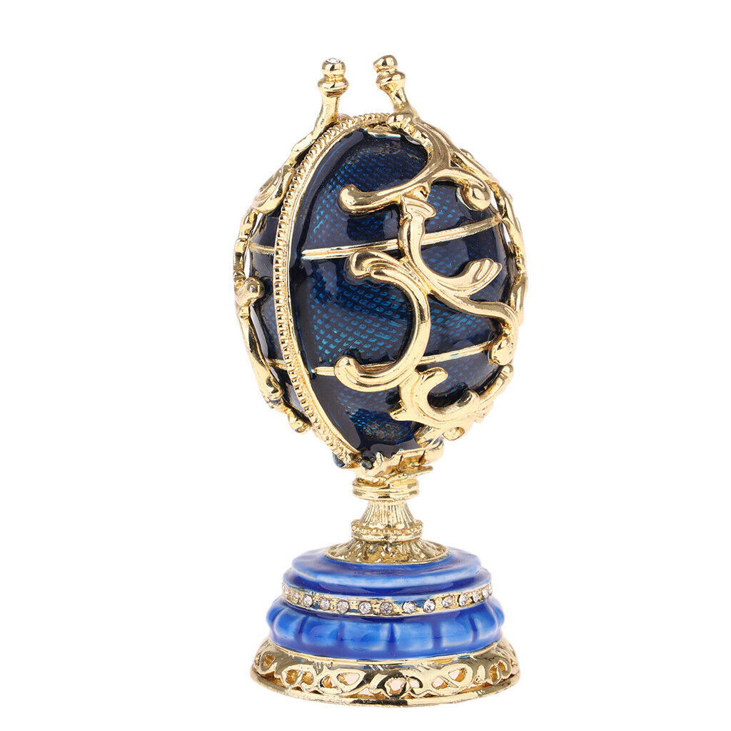 1 Piece Easter Eggs Decorative Jewelry Boxes for Ornaments Gift Blue