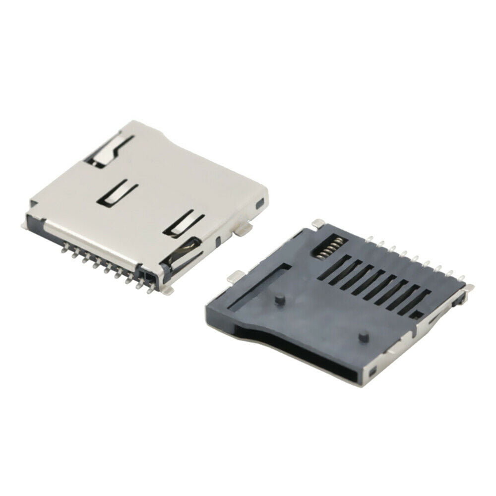 10Pcs 9 Pin Micro SD Card Slot Connectors TF Card Deck Fit for Phone Tablet