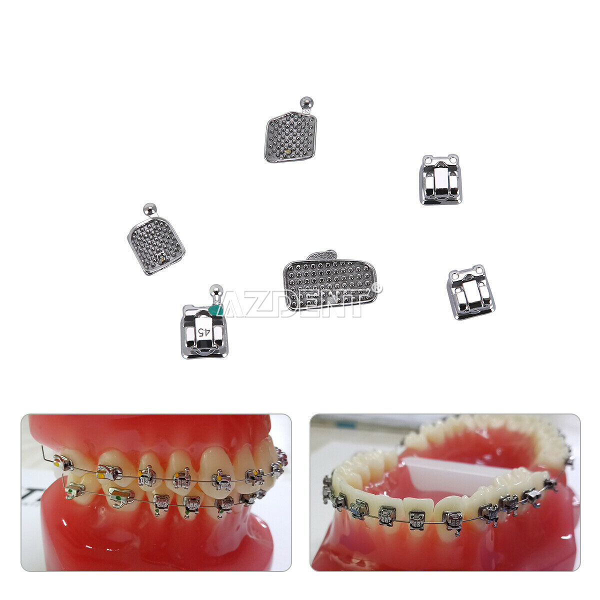 Dental Orthodontic Passive Self Ligating Brackets Roth 0.022" 3 4 5 Hooks