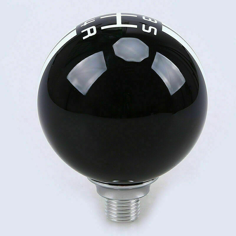 5Speed Round Manual Shift Knob Shifter Lever Black For Ford Mustang Shelby GT500