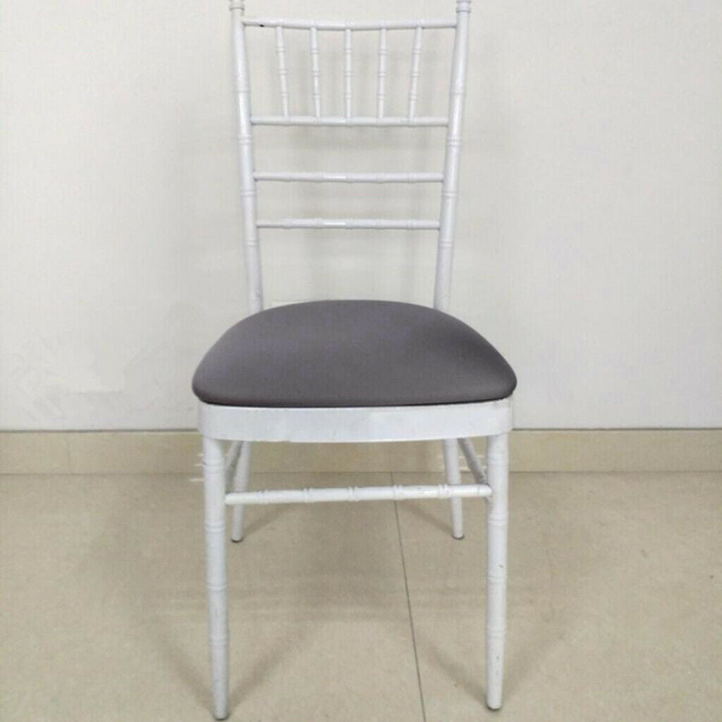 Set of 3 Comfort Wedding Banquet Dining Chair Seat Cover Machine Washable Gray