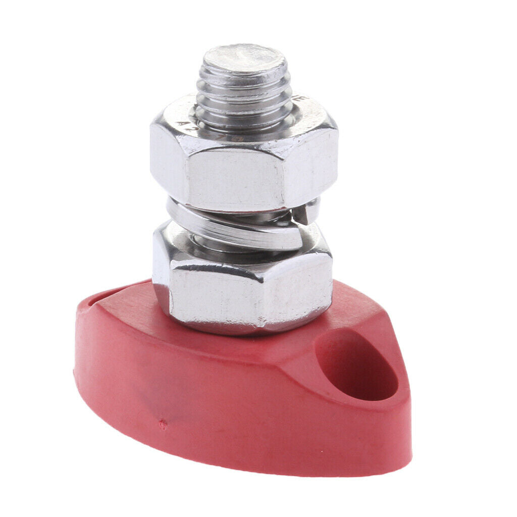 Set of 2 Replacement Junction Block Post Steel Insulated Terminal Stud 8mm