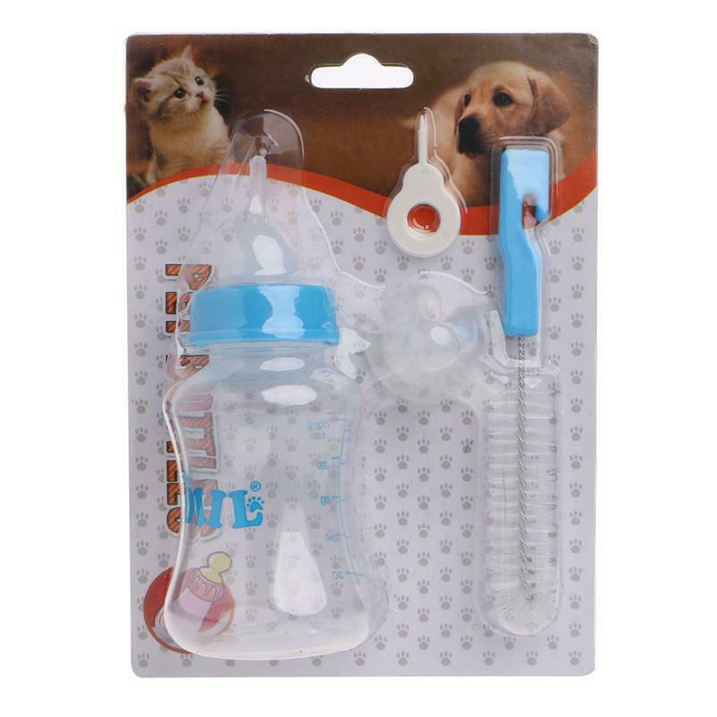 Feeding Nursing Bottle Nipple Brush Kit For Pet Dog Puppy Cat Kitten New