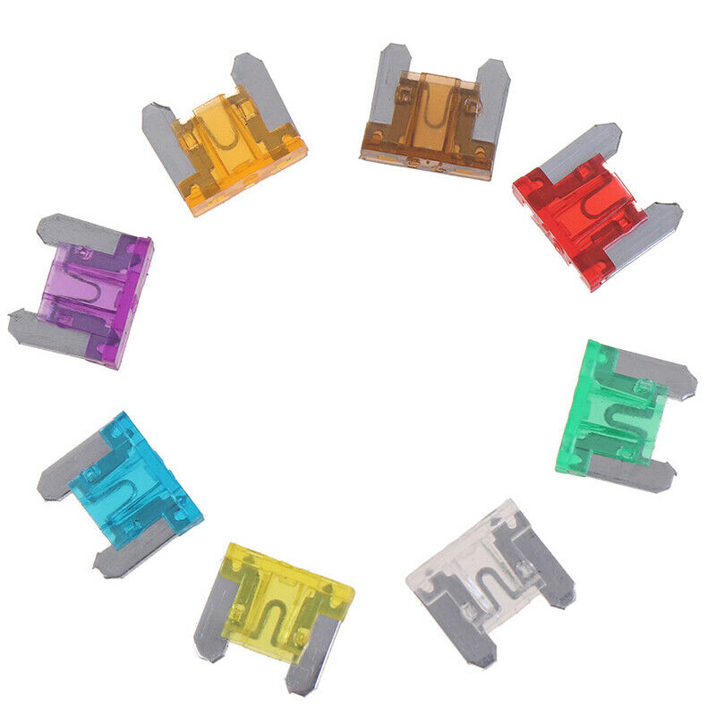 100x Micro Auto Car Low Profile Mini Blade Fuse Kit 3A5A7.5A10A15A 20A25A3  SJ