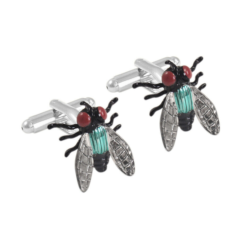 Fly Insect Design French Shirts Cufflinks