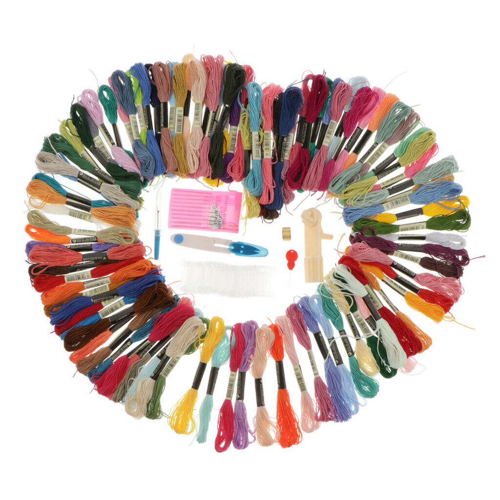 100pcs Embroider Skein Floss for DIY Friendship Bracelets String Needlework