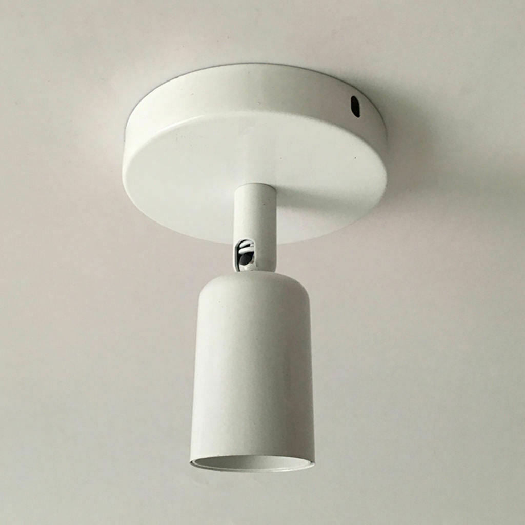 Universal E27 Wall plug-in Screw Base Light Bulb Lamp Socket Holder White