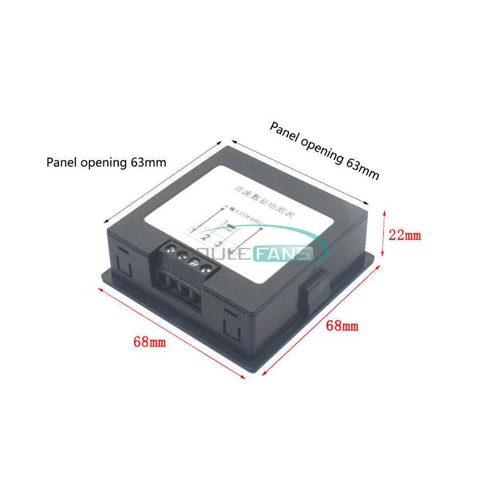 20A LED DC Voltage Current Meter 6-200V Power Consumption Impedance Tester
