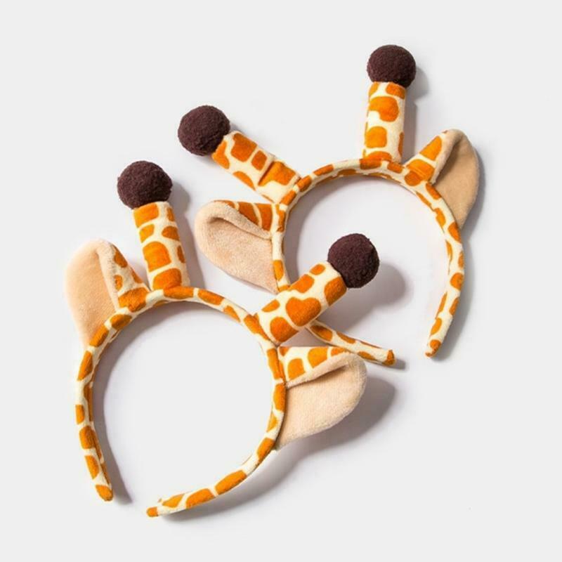 Plush Giraffe Ears Headband Stuffed Cartoon Headband Performance Hair Accessorie