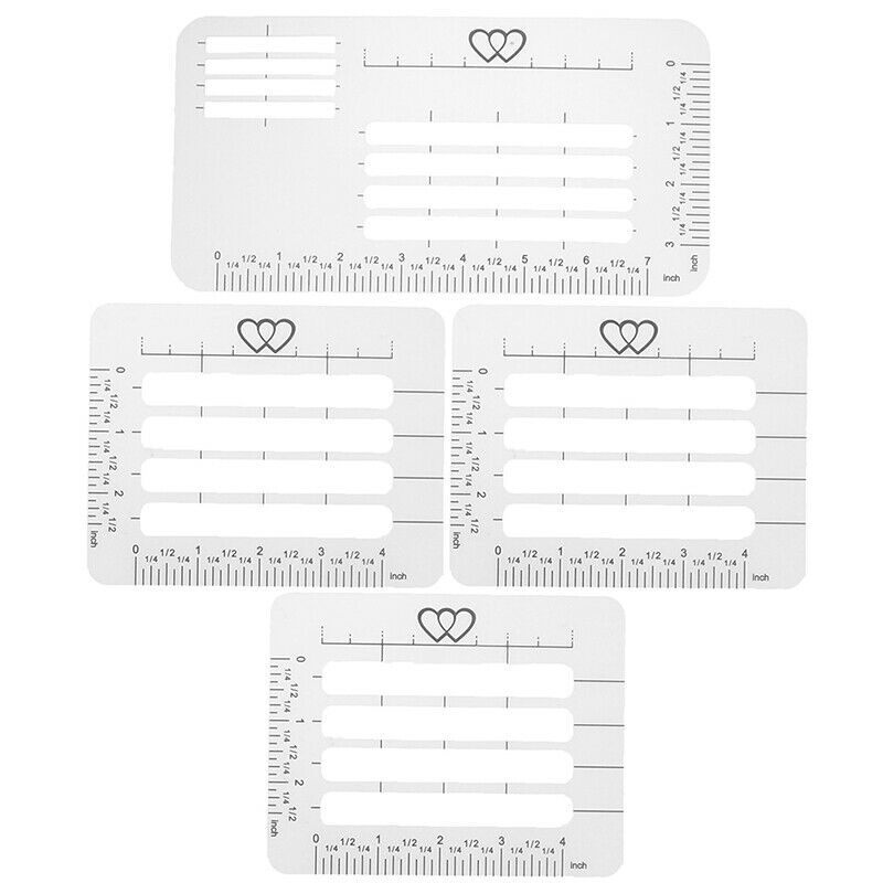 4Pcs Craft Addressing Guide Notebook Letter Envelope Stencil Set Templates Ru SJ