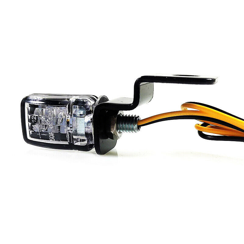 2PCS LED 12V Motorcycle ATV Bikes Turn Signal Light Indicator Flasher Amber Lamp