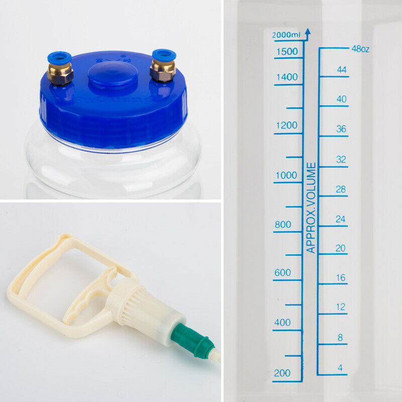 2000ML Manual Car Motorcycle Oil Fluid Vacuum Tubing Pump Transfer Remover Kit