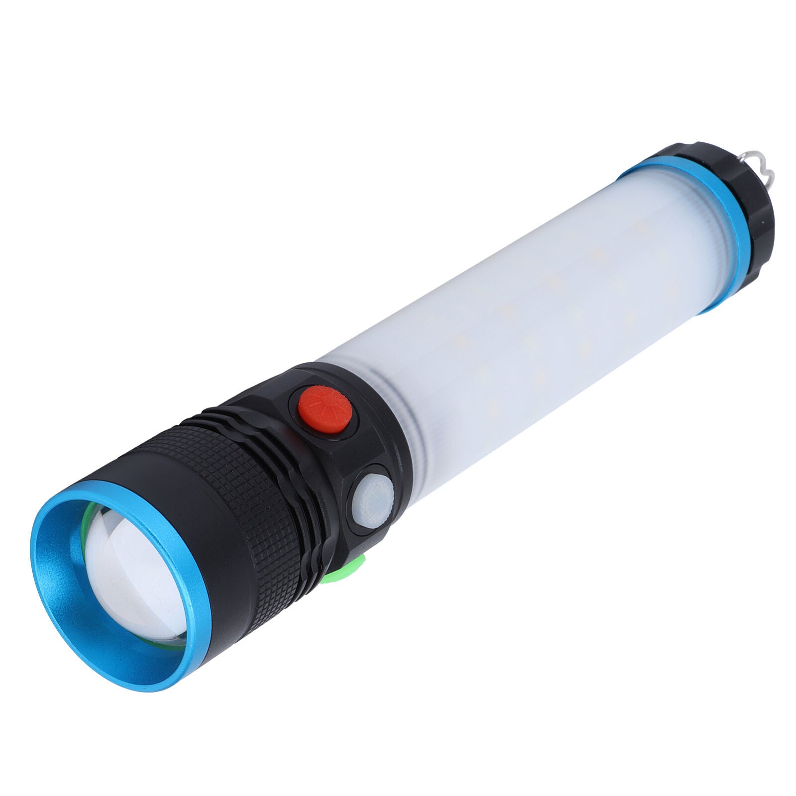 Emergency Light Multiâ€‘function Flashlight 8 Lighting Modes Alarm Sound Hook M XX
