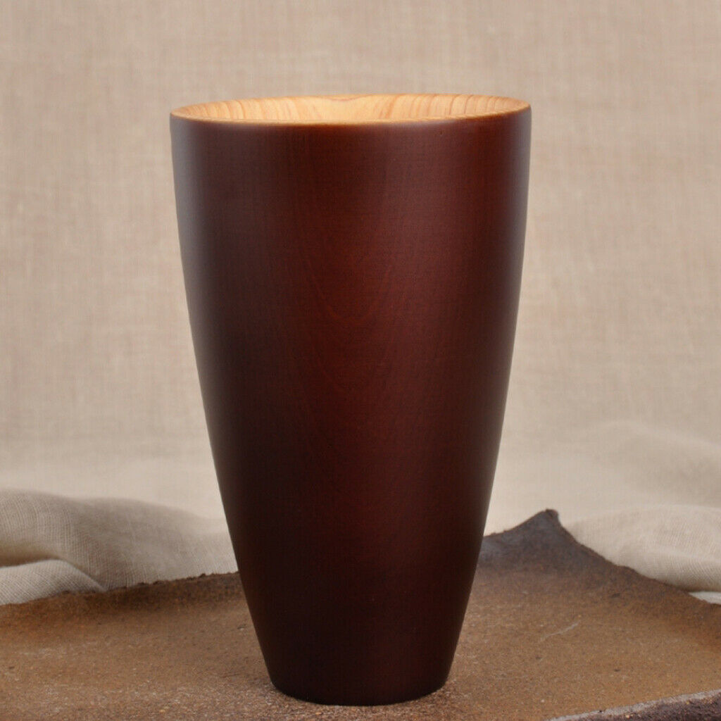 2 Pieces Simple Wooden Drinking Cup Teacup Juice Wine Mug Tableware Gift