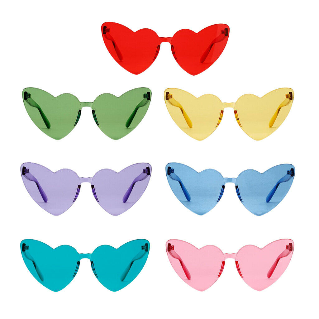 Heart Shaped Frame Sunglasses Party Fashion Eyewear Eyeglasses Red
