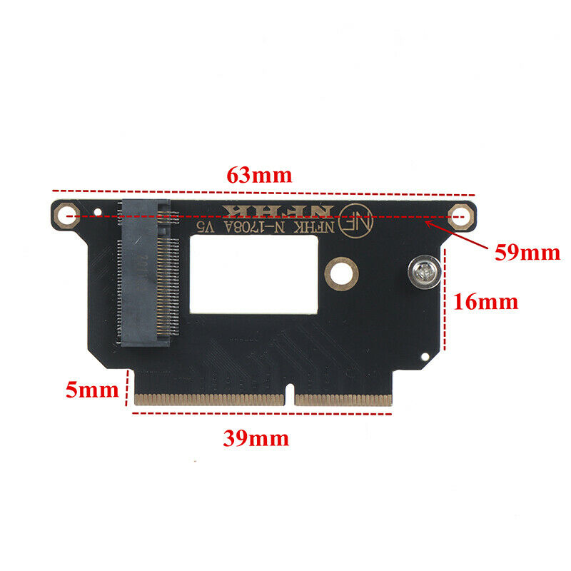 NVMe M.2 NGFF SSD for 2016-2017 13" MacBook Pro A1708 Adapter c Z1JKZ9JCAUD Tt