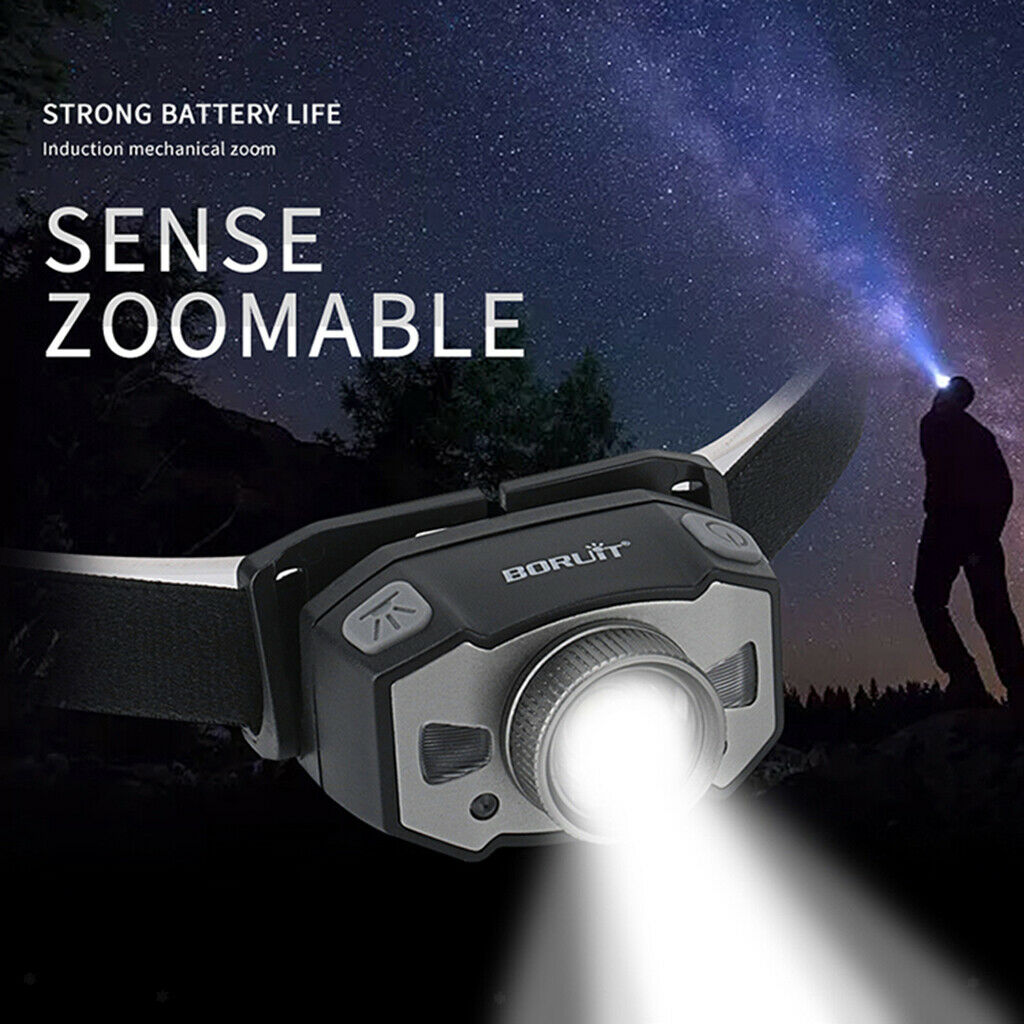 Head Torch Light Hands-free Luminous Lamp White & Red LED CAMPING Nui
