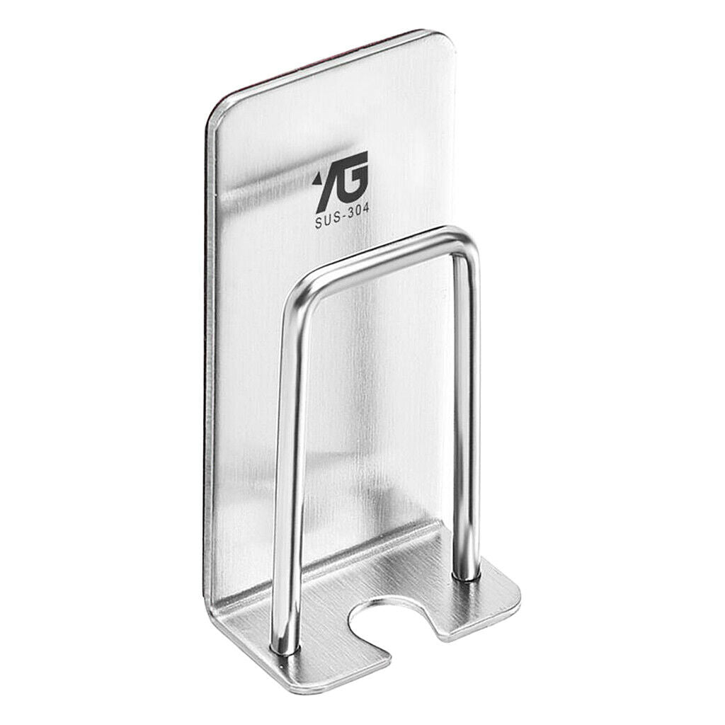 Toothbrush Holder Self Adhesive Wall Mounted Stainless Steel Bathroom Wall
