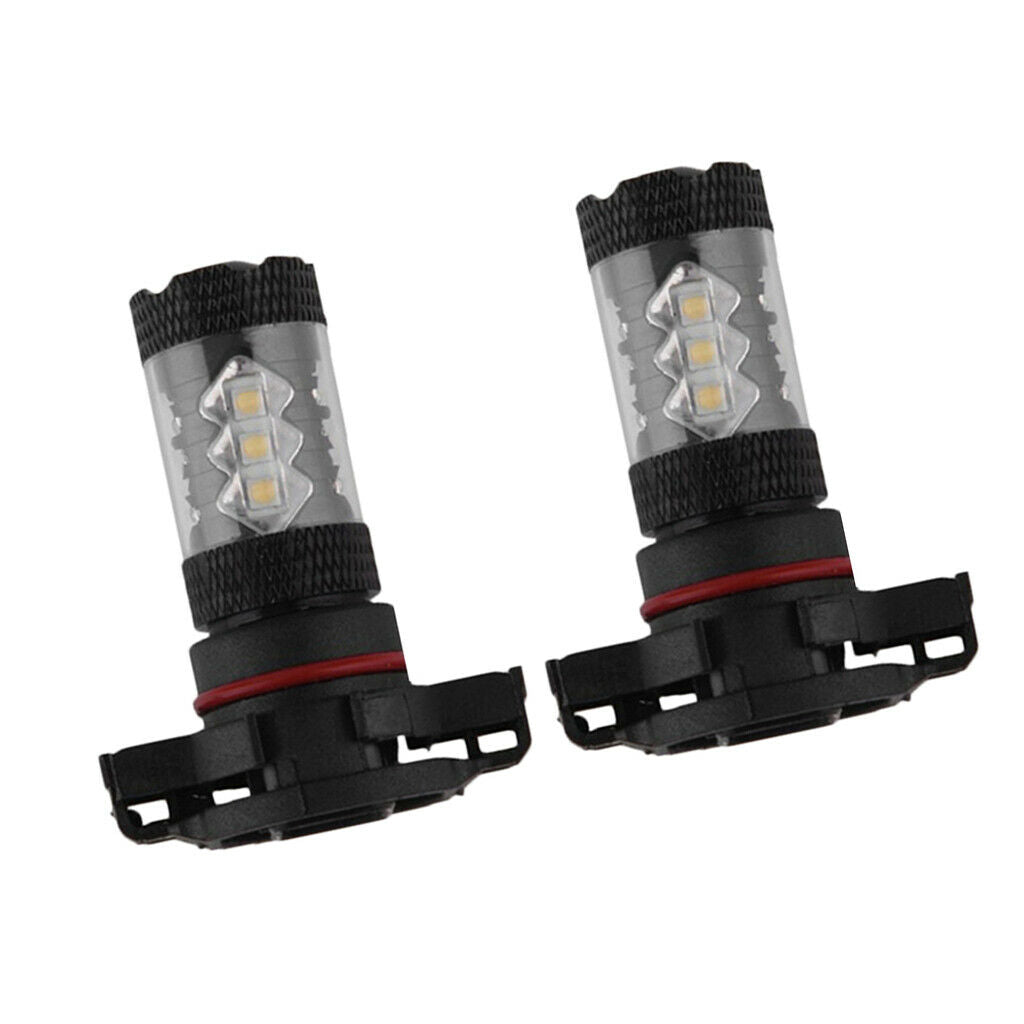 2X PS24W 80W Cool White High Power LED H16 5202 5201 Fog Driving Light Bulb