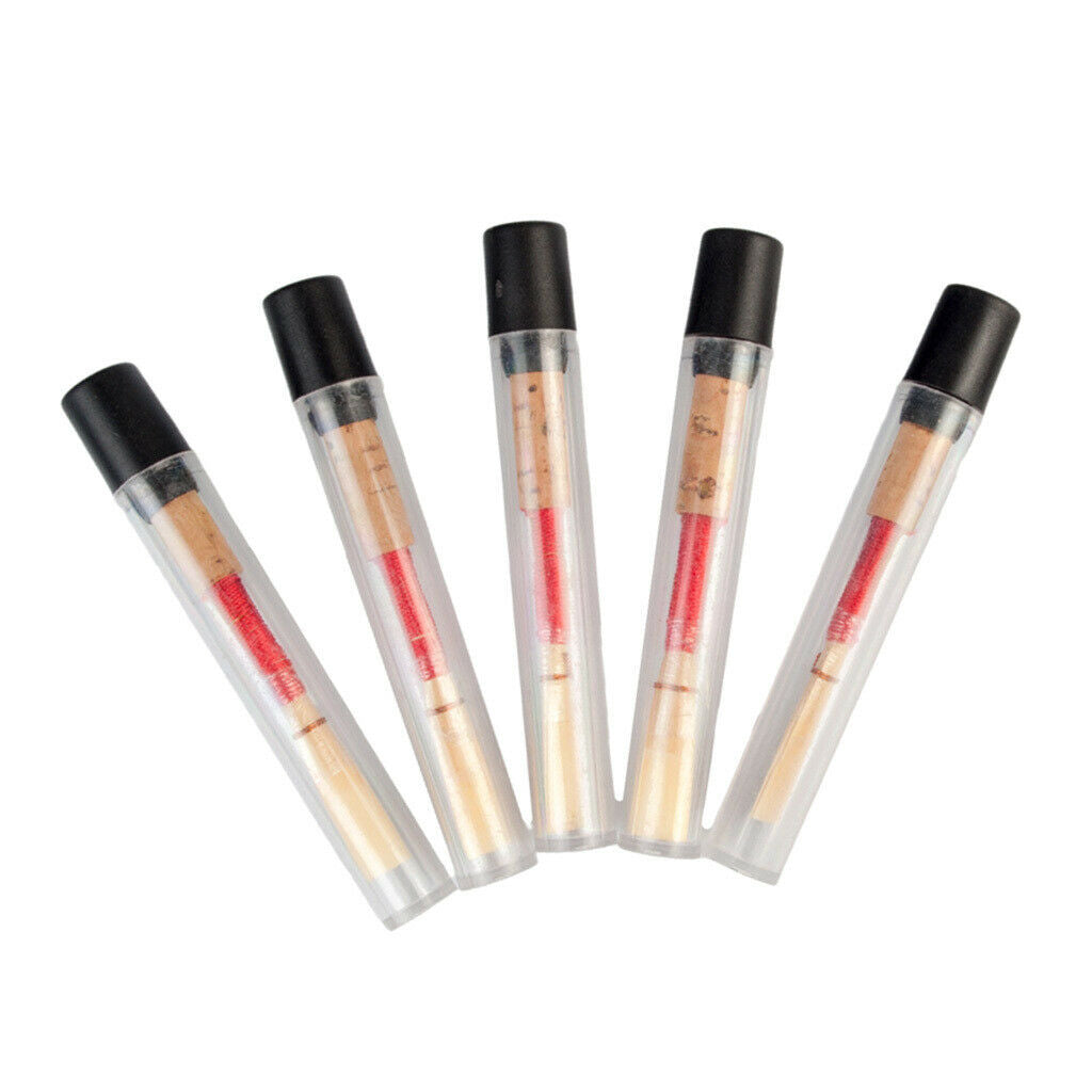 5pc Oboe Reeds Cork Red Sofe w/ Plastic Tube Container for Oboe Accessories