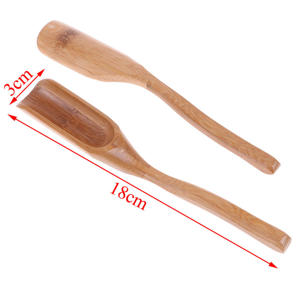 Tradition bamboo spoon coffee tea spoon wood scoop dining utensil flatw .l8