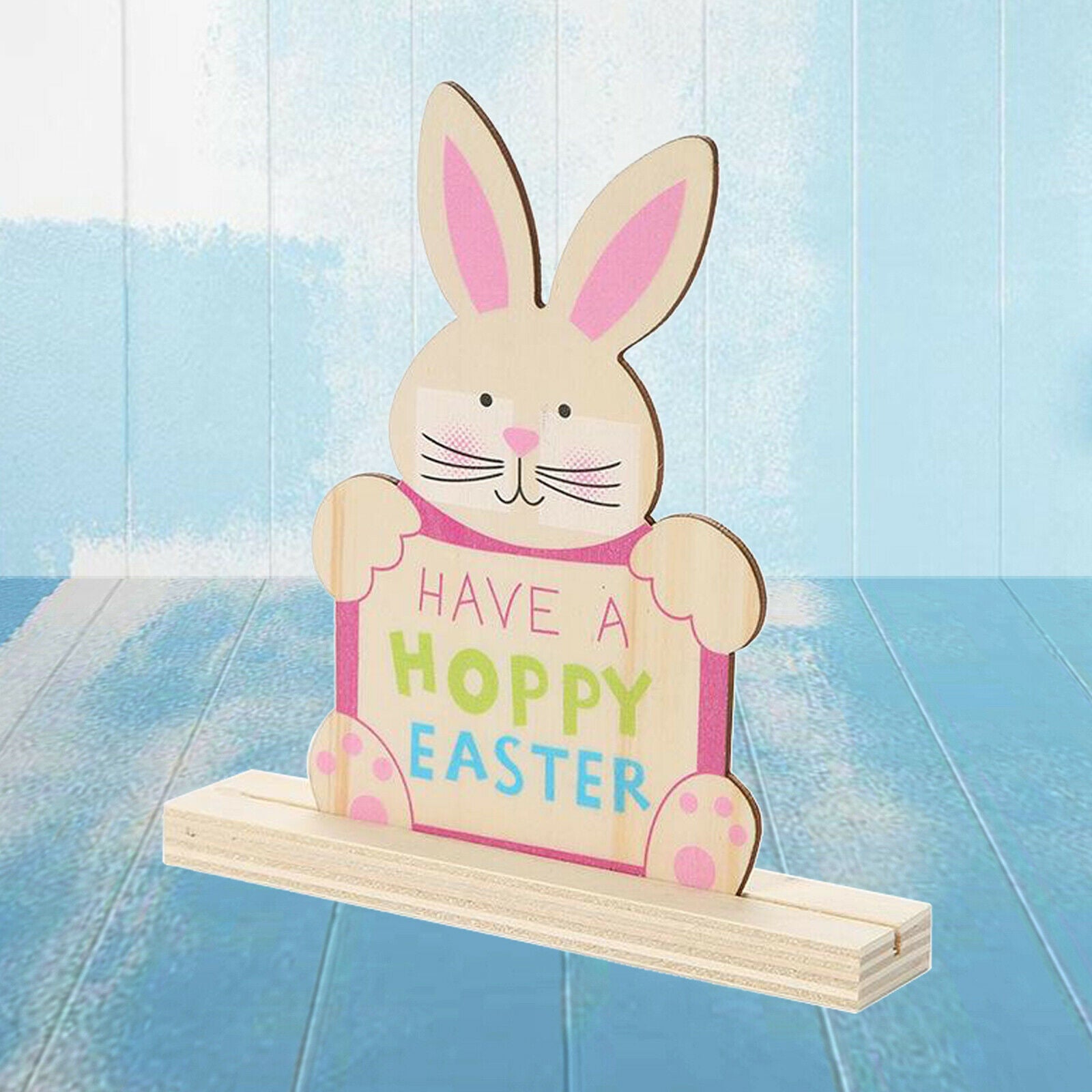 Cute Tabletop Wooden Easter Bunny Ornament Toys Gifts for Inside  Style 7