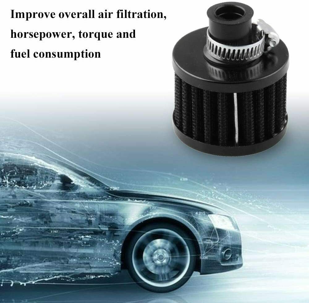 12mm Air Filter Cold Air Intake Filter Breather Turbo Vent For Car Motorcycle