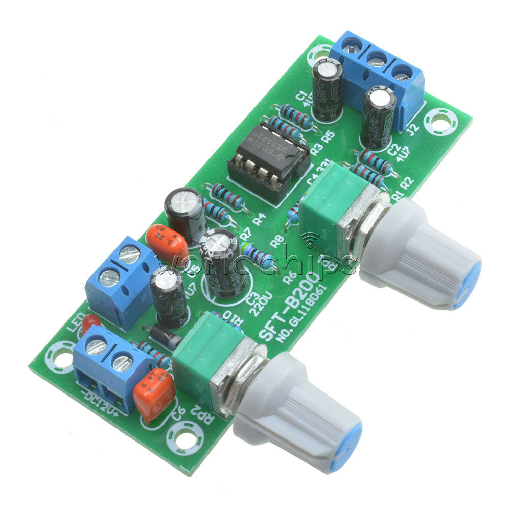 DC 12V-24V Low-pass Filter NE5532 Subwoofer Process Pre-Amplifier Preamp Board