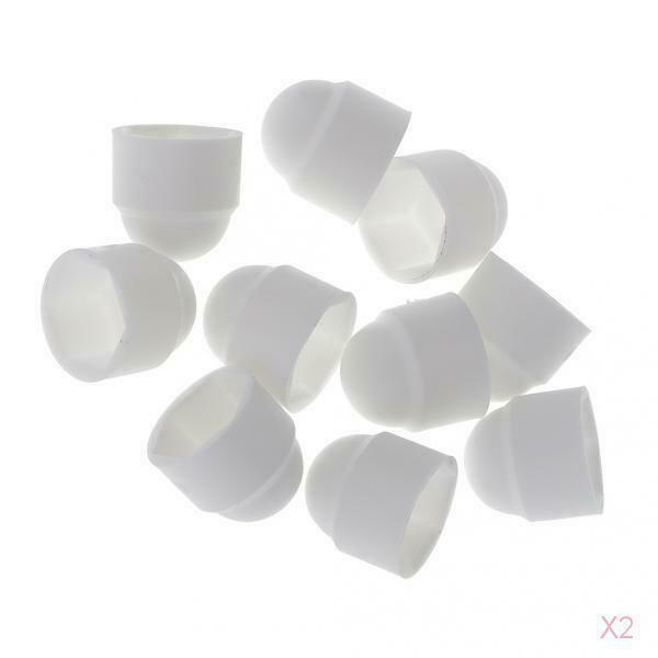 20x M6 Button Head White Dome Bolt Nut Protection Caps Cover Hexagon Screws